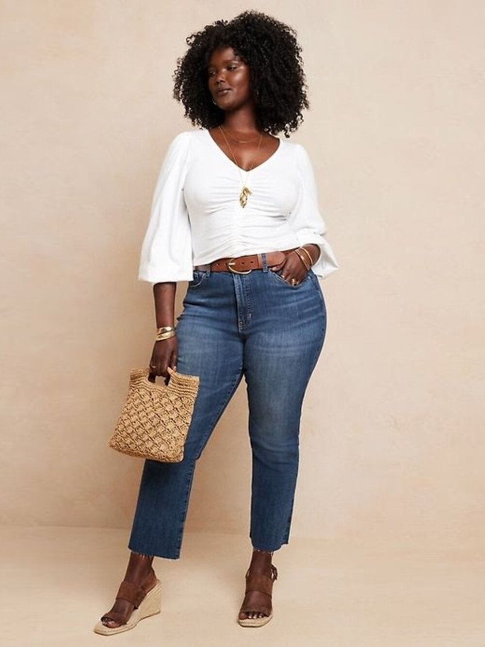 Banana Republic Curvy Cropped Bootcut Jeans High Rise Raw Hem size 28/6 NWT